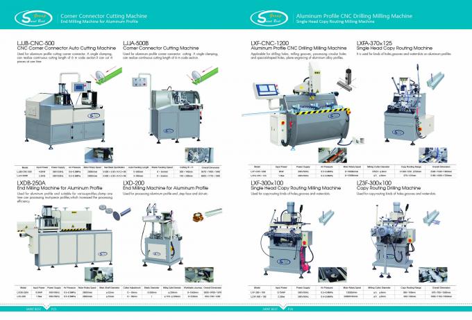 Aluminum Window Profile Six Head Drilling Machine / Aluminum Window Fabrication Equipment