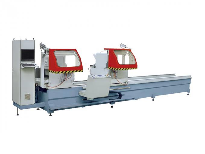 Plastic Aluminium Window Machinery , Arbitrary Angle Double Mitre Saw Aluminum / Vinyl Profile